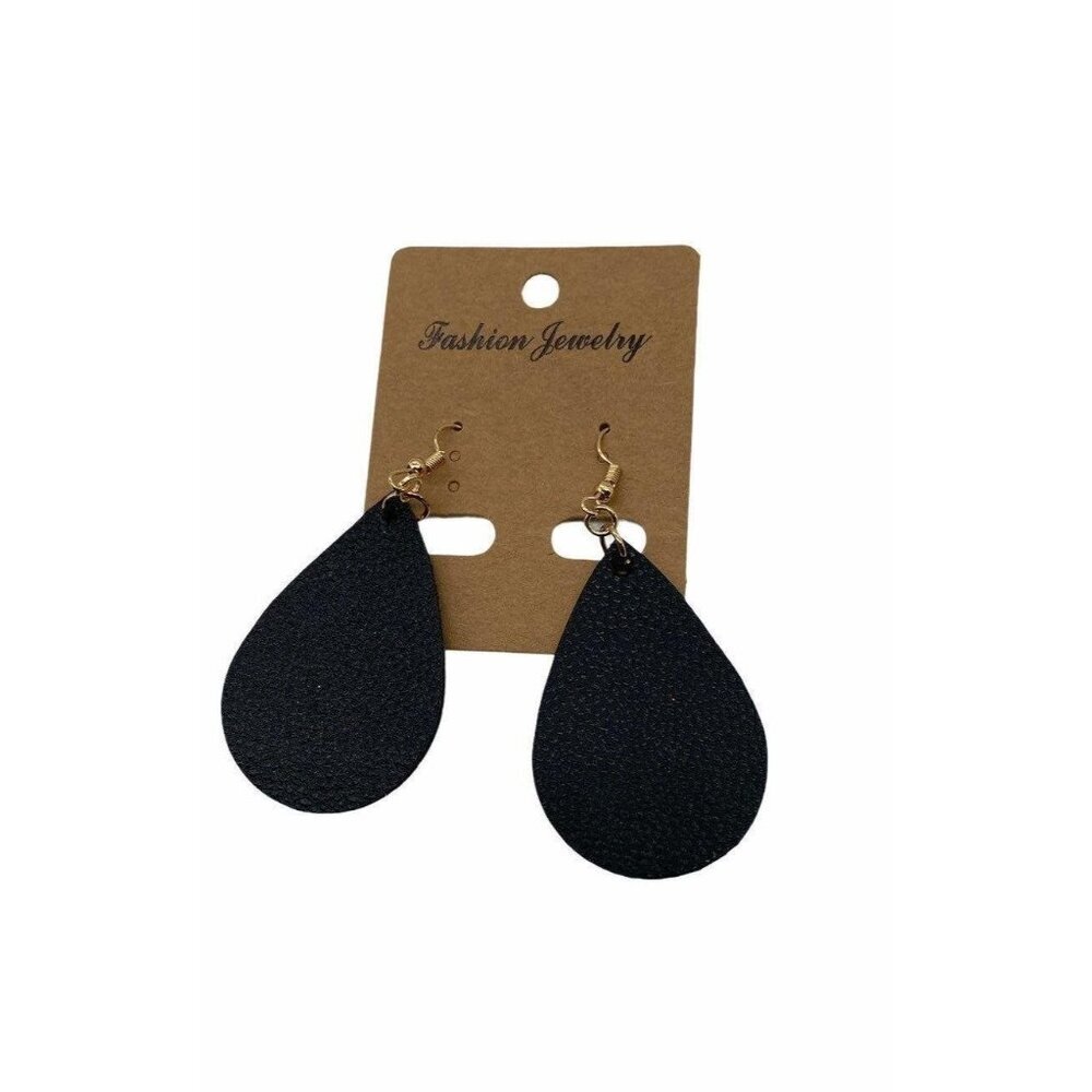 Fashion Jewelry Earrings Women's Black Teardrop Statement Hook Style